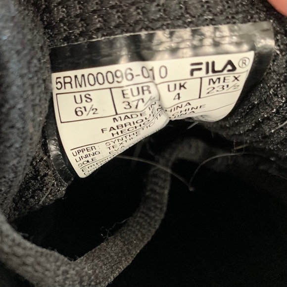 Fila Black Memory Foam Finity Running Shoes - Picture 8 of 8